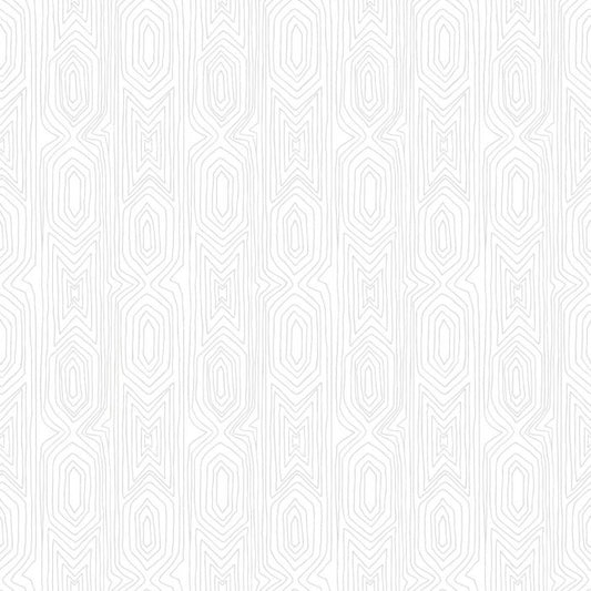 Linjelek Geometric Wallpaper - Silver