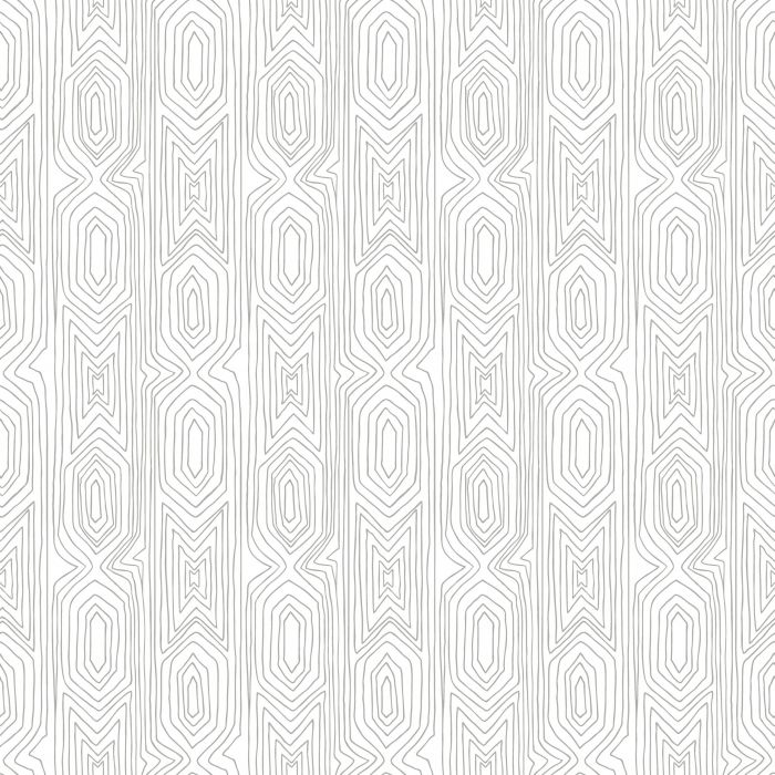 Sample - Linjelek Geometric Wallpaper - White