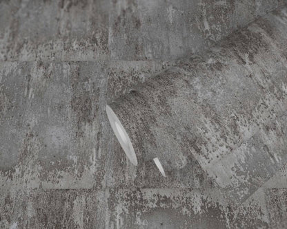 Industrial Wall Wallpaper Self Adhesive - Concrete Grey
