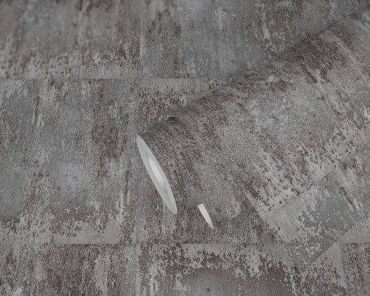 Industrial Wall Wallpaper Self Adhesive - Concrete Grey