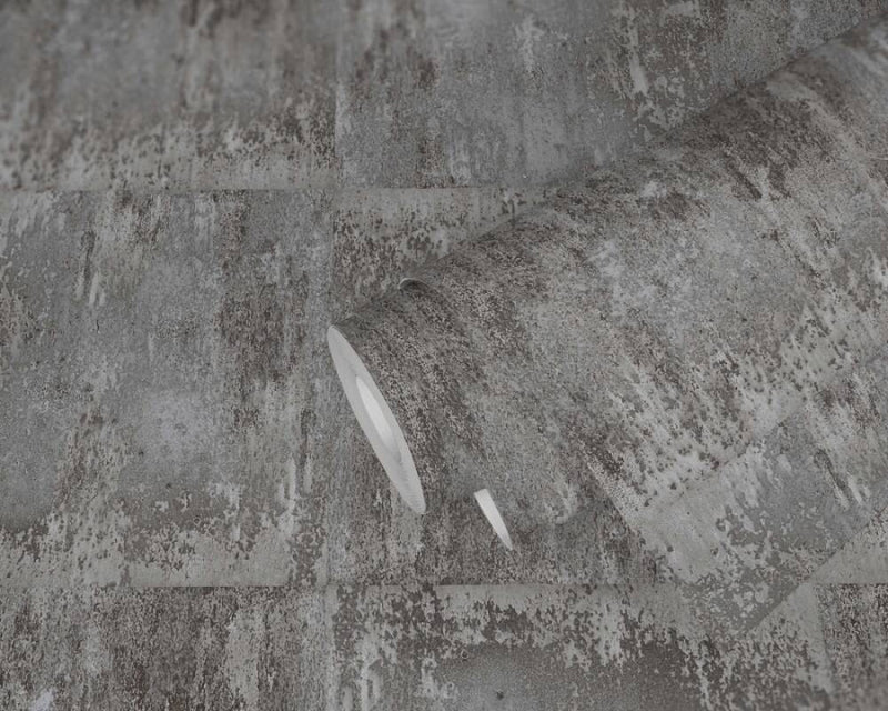 Industrial Wall Wallpaper Self Adhesive - Concrete Grey
