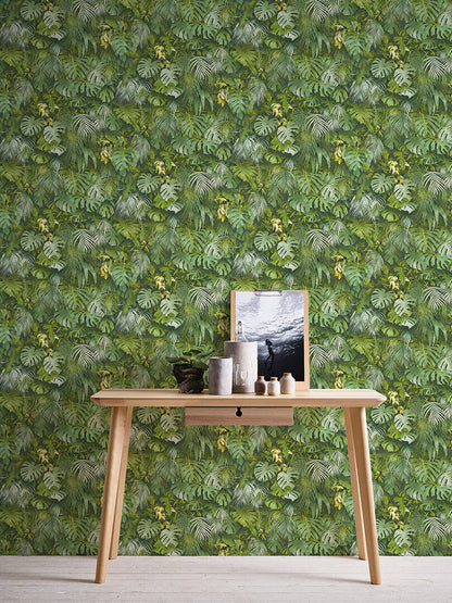 Monstera Jungle Wallpaper - Green - Non Woven