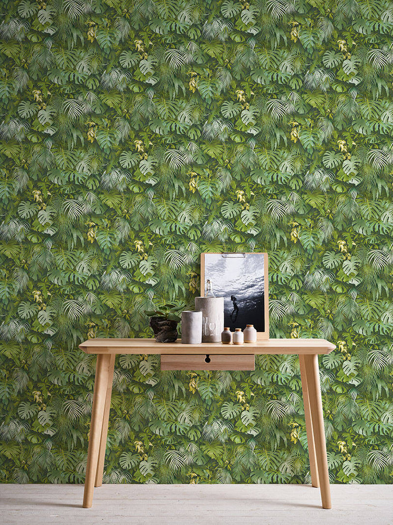 Monstera Jungle Wallpaper- Green
