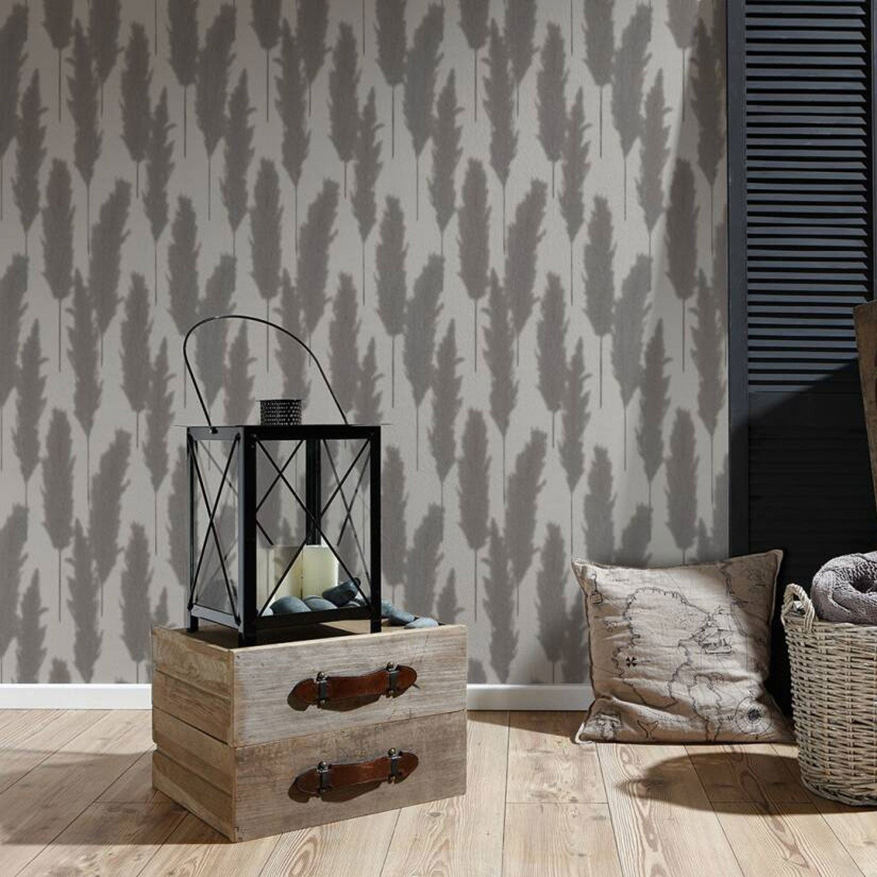 Brushed Grass Wallpaper - Charcoal