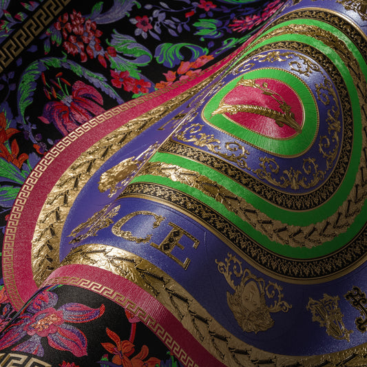 Versace Virtuoso Wallpaper - 5 Colours - Bright