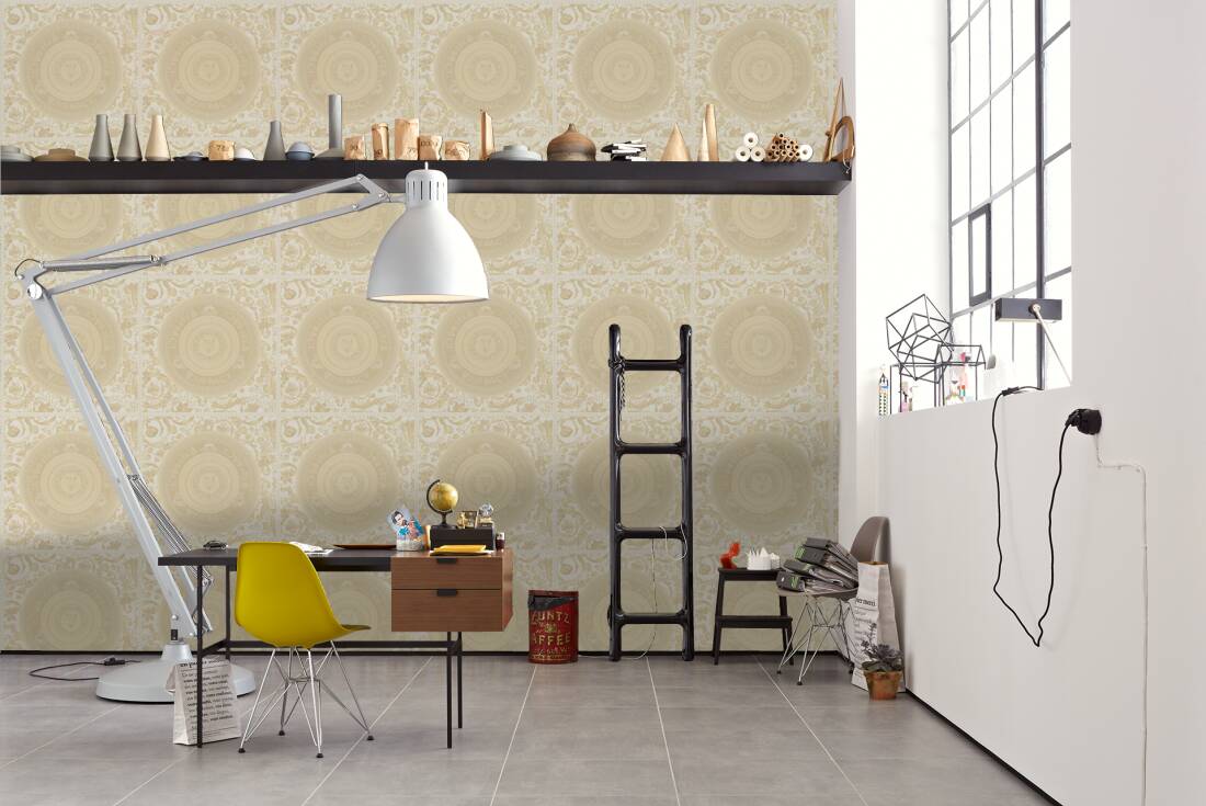 Versace Virtuoso Wallpaper - 5 Colours - Cream