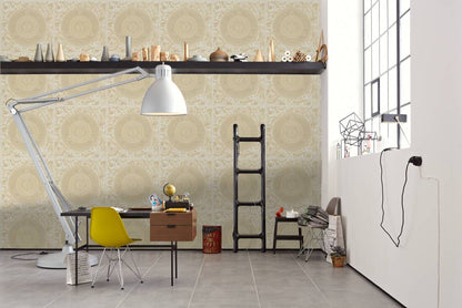 Versace Virtuoso Wallpaper - 5 Colours - Cream