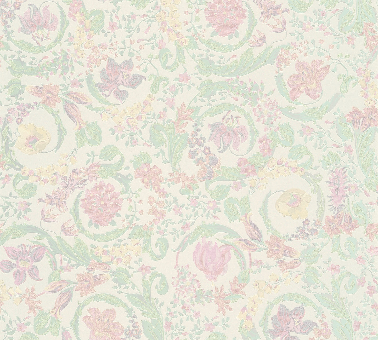 Versace Satin Wallpaper - Soft Pastel
