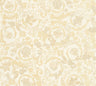 Versace Satin Wallpaper - Cream/Soft Gold