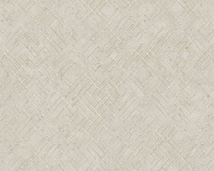 Geo Parquet Wallpaper (Metropolitan Stories 3 Collection) - Cream