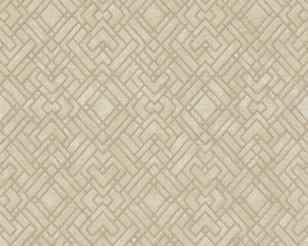 Sample - Geo Parquet Wallpaper (Metropolitan Stories 3 Collection) - Brown