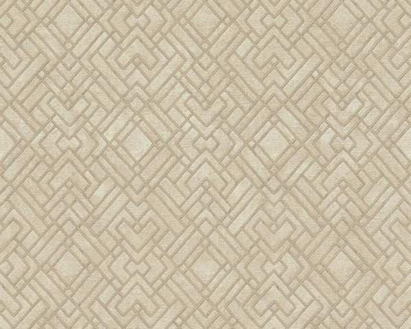 Sample - Geo Parquet Wallpaper (Metropolitan Stories 3 Collection) - Brown