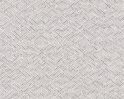 Geo Parquet Wallpaper (Metropolitan Stories 3 Collection) - Grey
