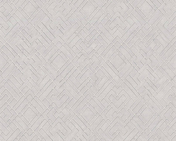Sample - Geo Parquet Wallpaper (Metropolitan Stories 3 Collection) - Grey