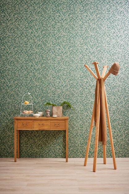 Geo Parquet Wallpaper (Metropolitan Stories 3 Collection) - Green