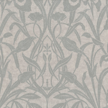Luxury Floral Damask - Grey/Silver - Wide - 10 Rolls Due October