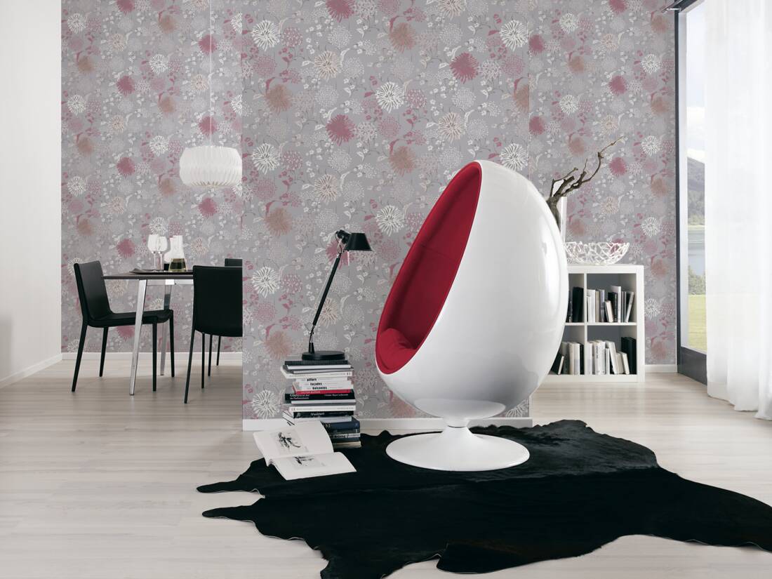 Bloom Wallpaper - House of Turnowsky - Grey/White