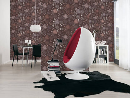 Bloom Wallpaper - House of Turnowsky - Brown/Pink