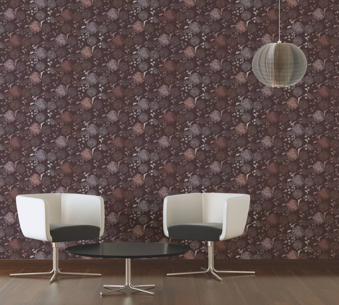 Bloom Wallpaper - House of Turnowsky - Brown/Pink