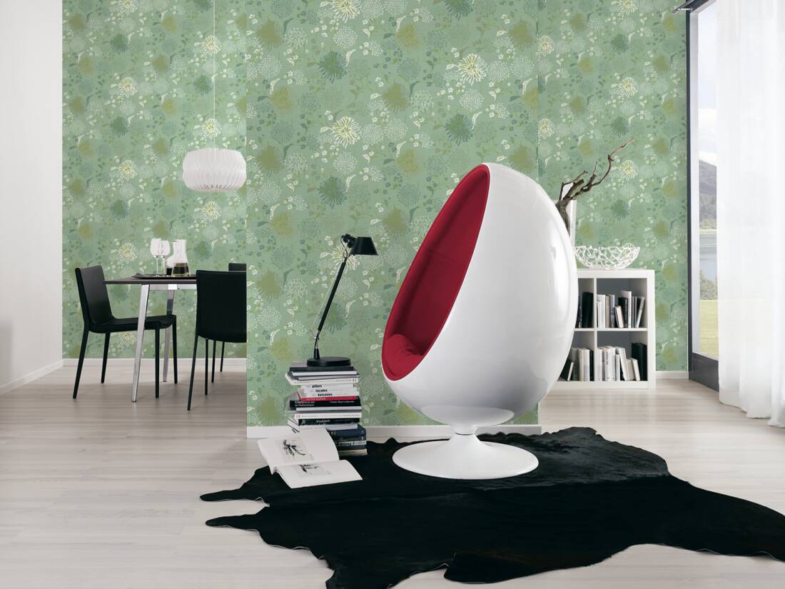 Bloom Wallpaper - House of Turnowsky - Green/White