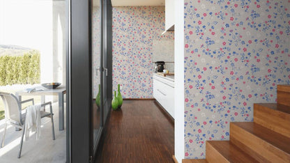 Paradise Blooms Wallpaper - House of Turnowsky - Beige/Blue
