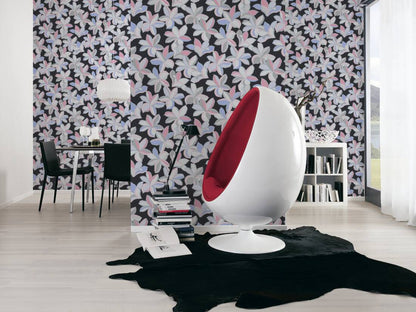 Daisy Days Wallpaper - House of Turnowsky - Black/Silver