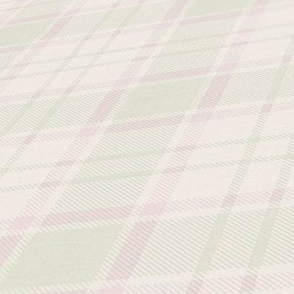 Maison Charme Plaid Wallpaper - Pink/Green