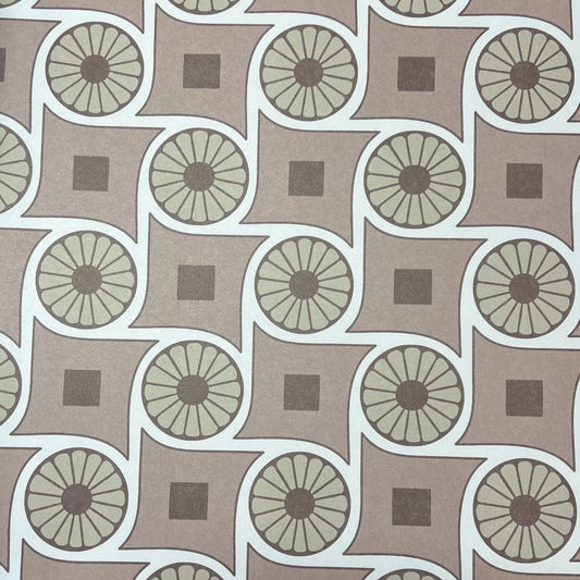 Retro Oranges Wallpaper - Purple/Taupe