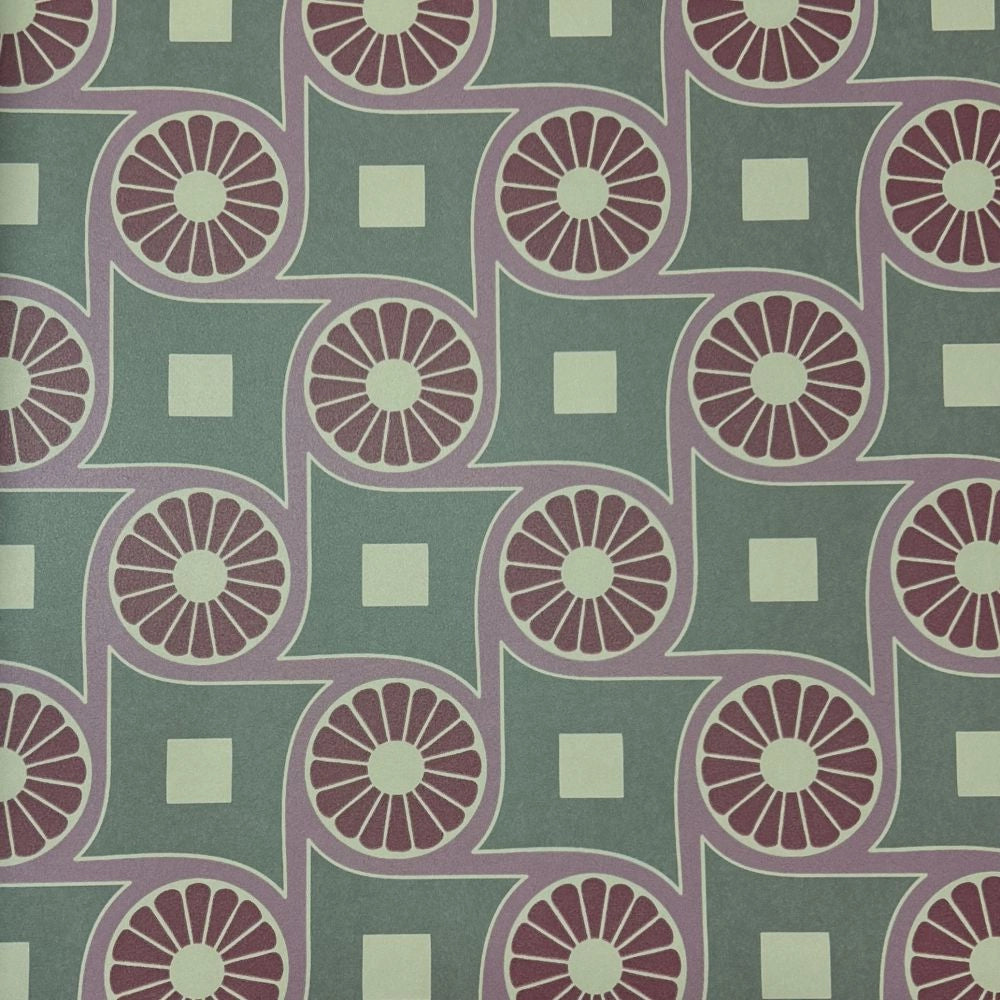 Retro Oranges Wallpaper - Purple/Grey