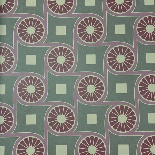 Retro Oranges Wallpaper - Purple/Grey