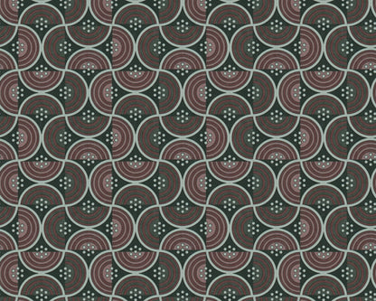 Baroque Pattern II Wallpaper - Brown
