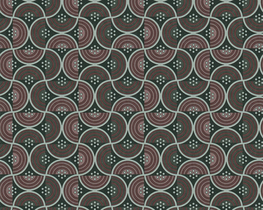 Baroque Pattern II Wallpaper - Brown