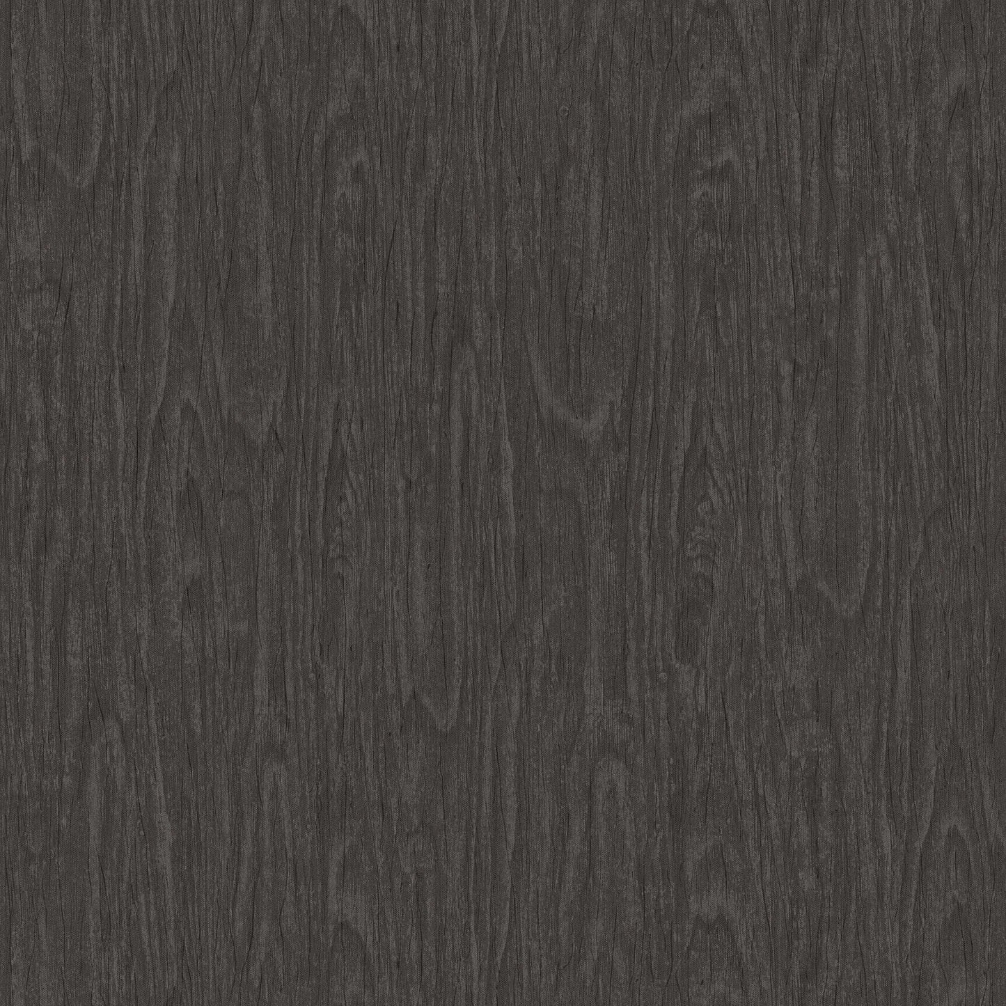 Sample - Versace Timber Wallpaper - Grey/Black