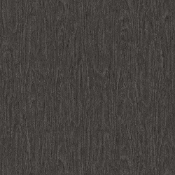 Sample - Versace Timber Wallpaper - Grey/Black