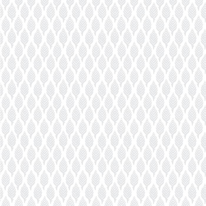 Sample - Dun Diamond Leaves Wallpaper - Silver
