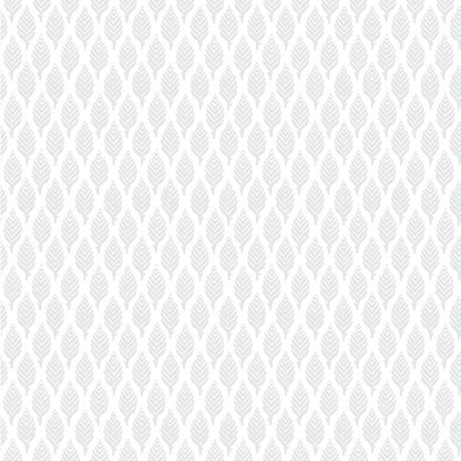 Dun Diamond Leaves Wallpaper - Silver