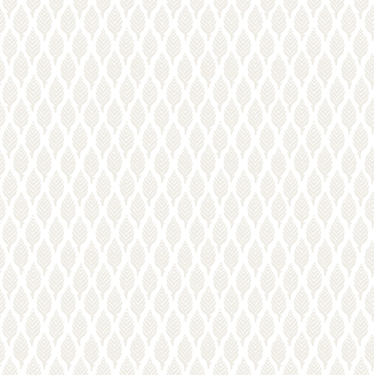Sample - Dun Diamond Leaves Wallpaper - White