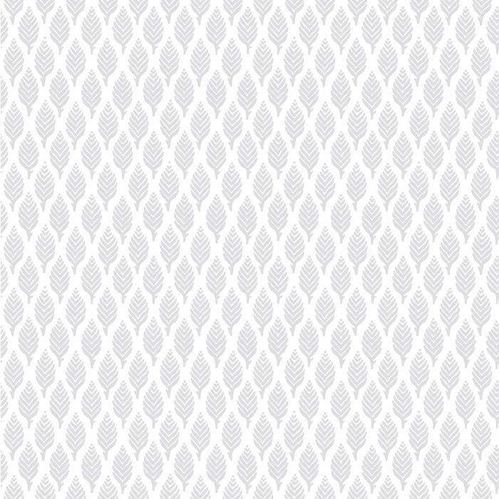 Sample - Dun Diamond Leaves Wallpaper - Grey