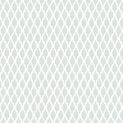 Dun Diamond Leaves Wallpaper - Green