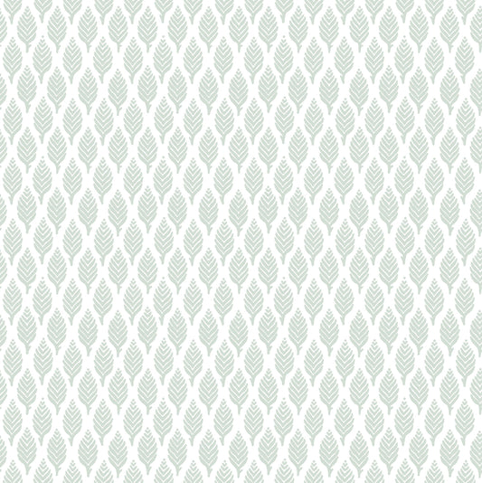 Dun Diamond Leaves Wallpaper - Green