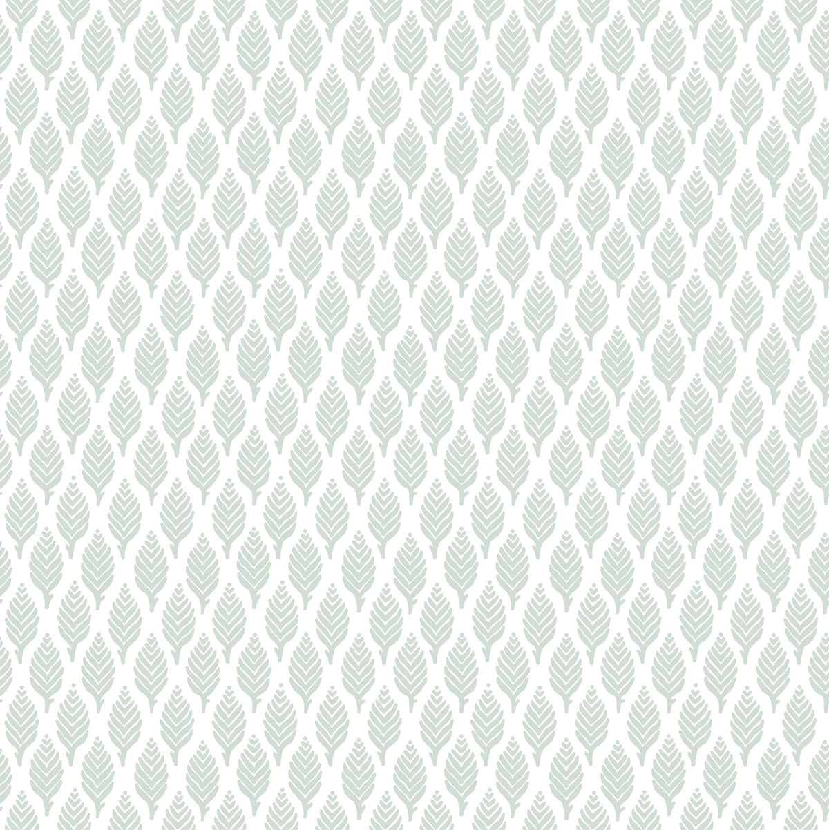 Sample - Dun Diamond Leaves Wallpaper - Green