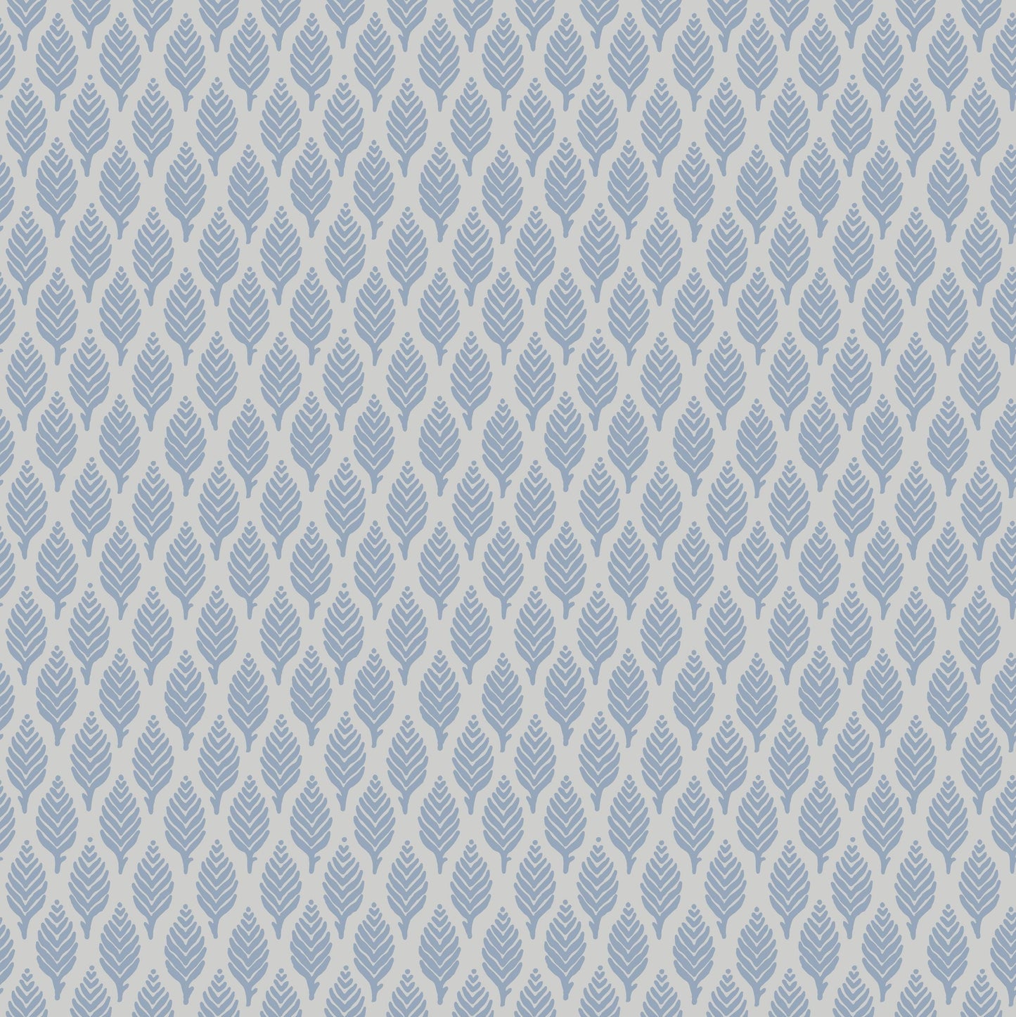 Dun Diamond Leaves Wallpaper - Blue