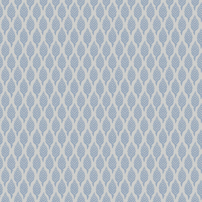 Dun Diamond Leaves Wallpaper - Blue