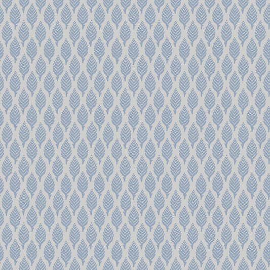 Dun Diamond Leaves Wallpaper - Blue