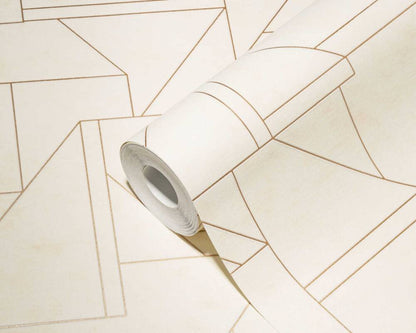 Metro Deco Lines (Metropolitan Stories 3 Collection) - Cream/White