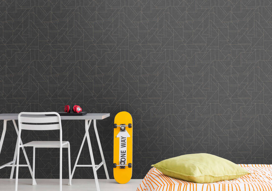 Metro Deco Lines (Metropolitan Stories 3 Collection) - Grey/Silver