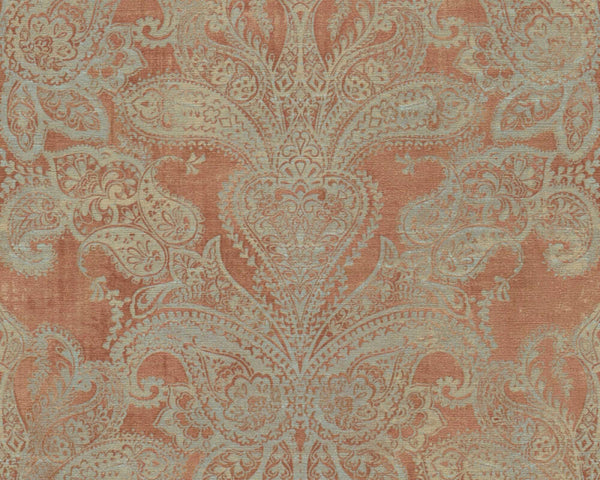 Sample - Baroque Ornaments Wallpaper (Metropolitan Stories 3 Collection) - Orange