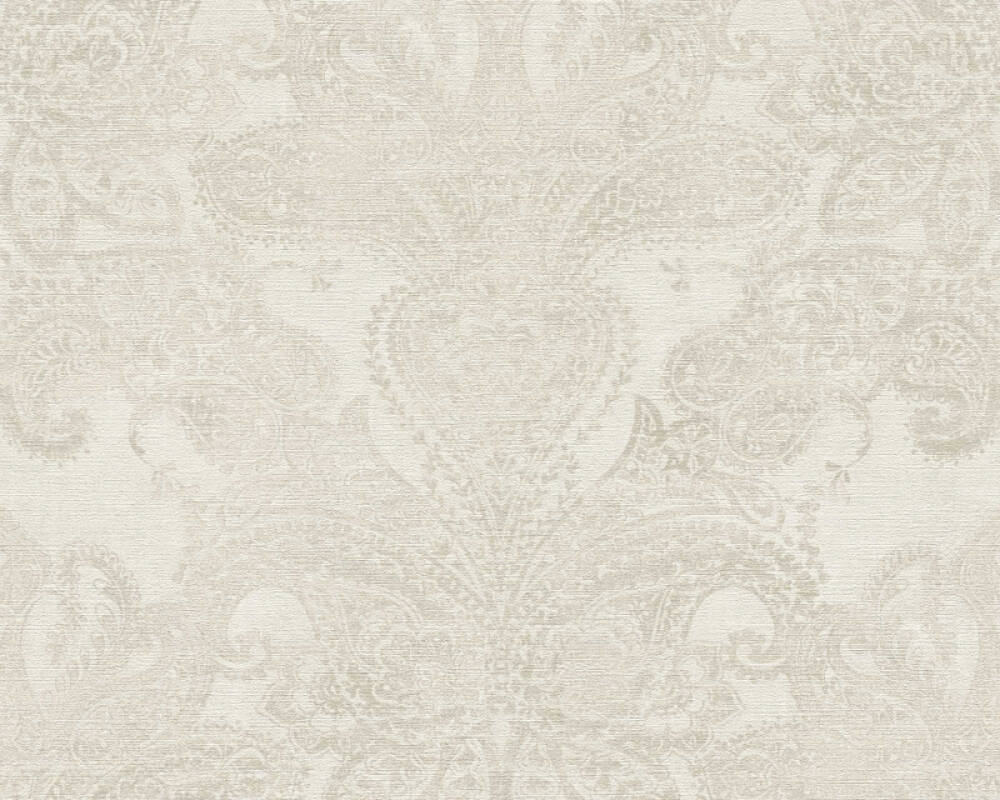Sample - Baroque Ornaments Wallpaper (Metropolitan Stories 3 Collection) - White