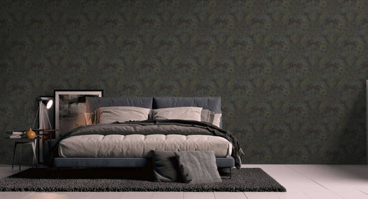 Baroque Ornaments Wallpaper (Metropolitan Stories 3 Collection) - Black