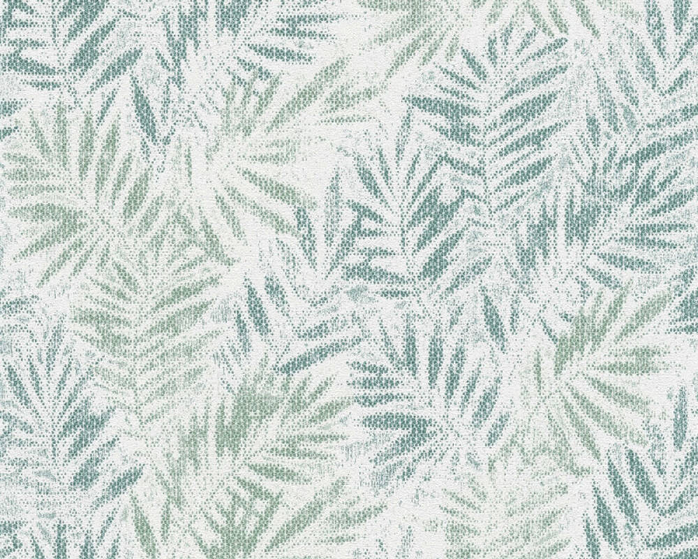 Sample - Don't Leaves Me Wallpaper (Metropolitan Stories 3 Collection) - Green/White